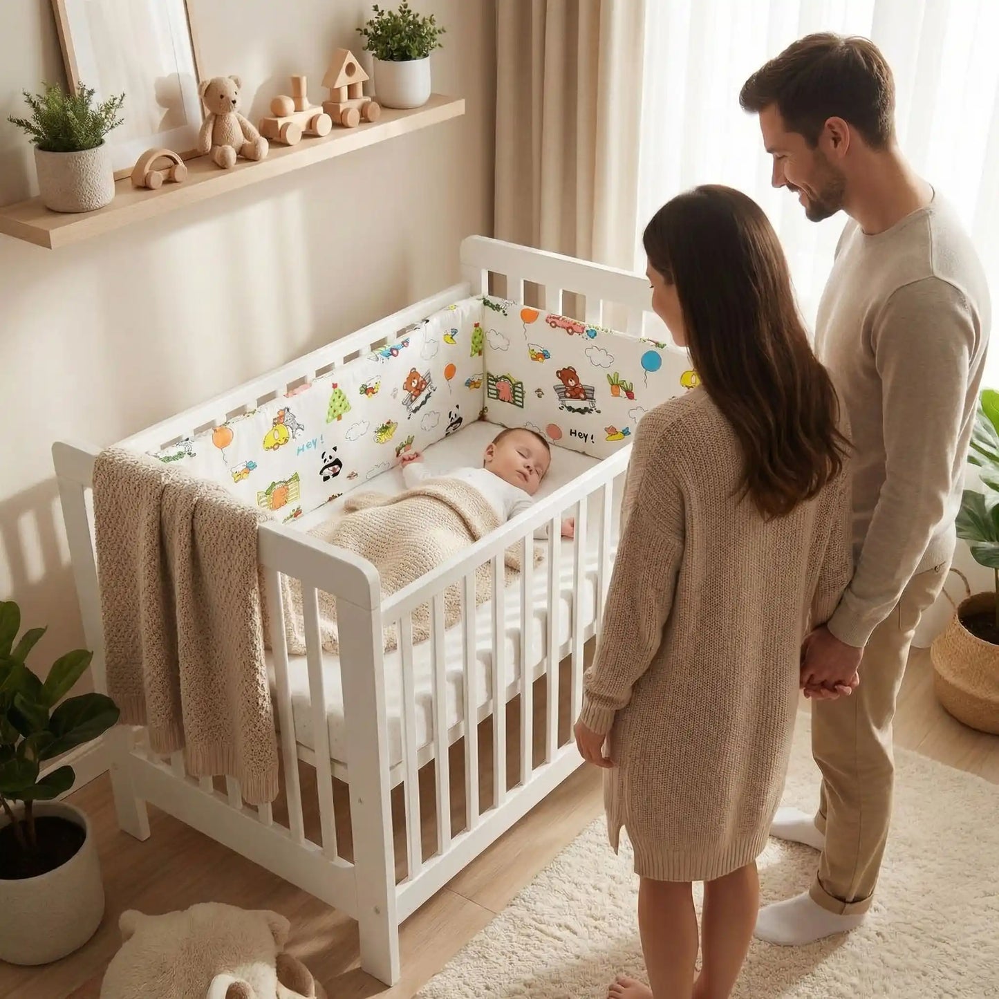 tour-de-lit-bébé-garçon-maman-papa-regarde-dormir-paisiblement