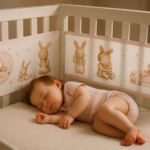 tour-de-lit-bébé-respirant-hypoallergénique-maille-décoration-motif-lapin
