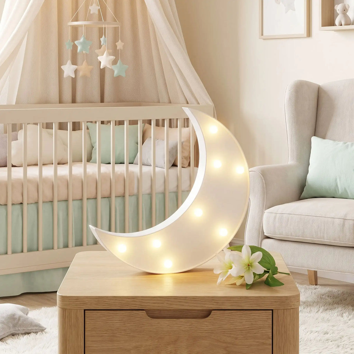veilleuse led table chambre de bébé thématique vert
