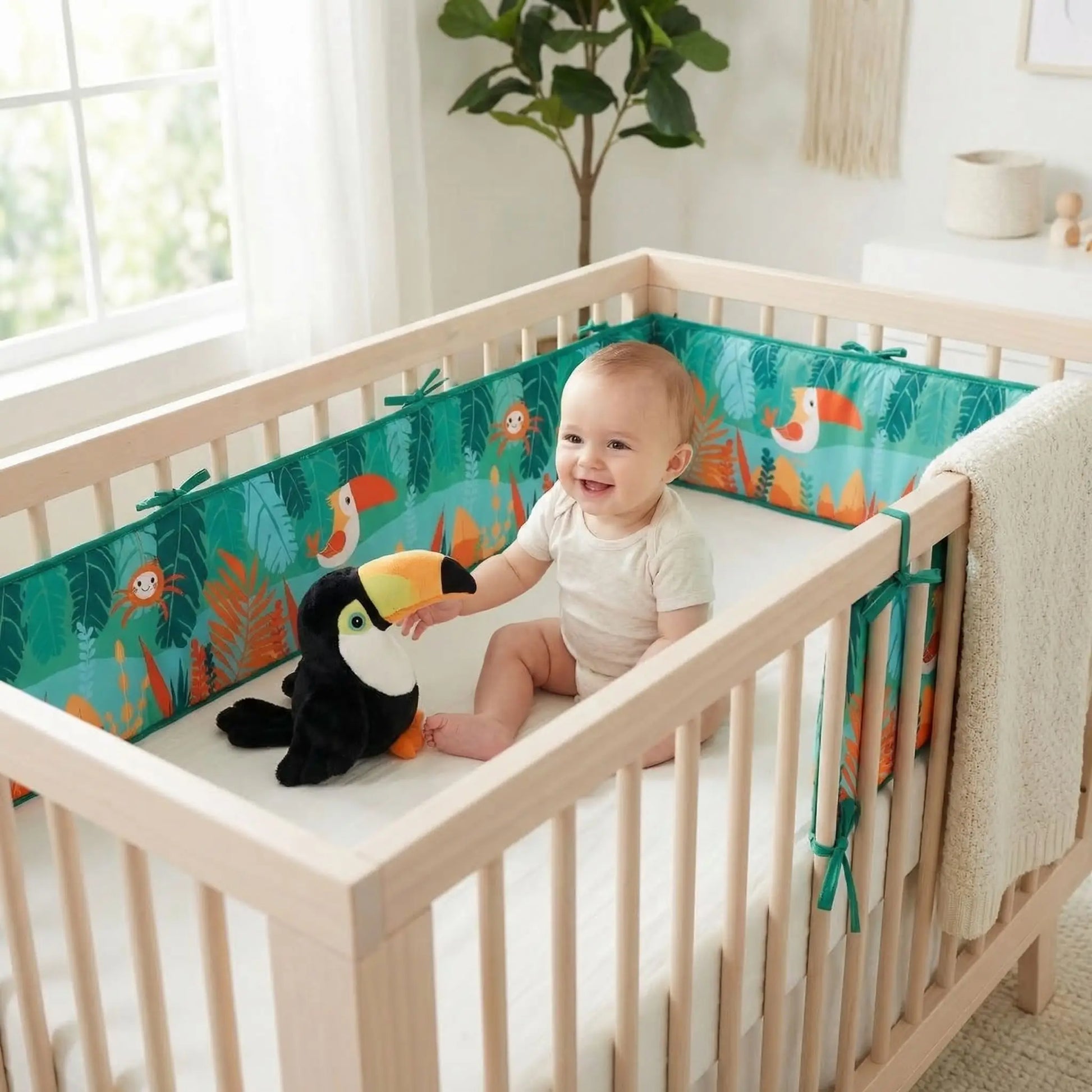 contour-de-lit-bébé-jouets-chambre-éveil-sensoriel-sécurité