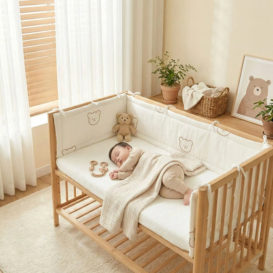 Contour De Lit De Bébé - Tête Ourson Mignon