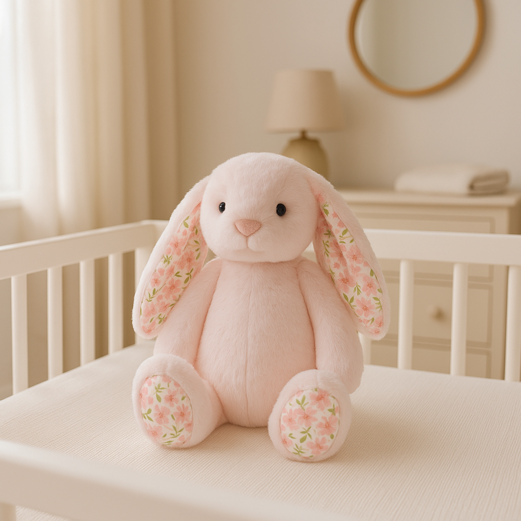 doudou-lapin-rose-hypoallergénique-peluche-adorable