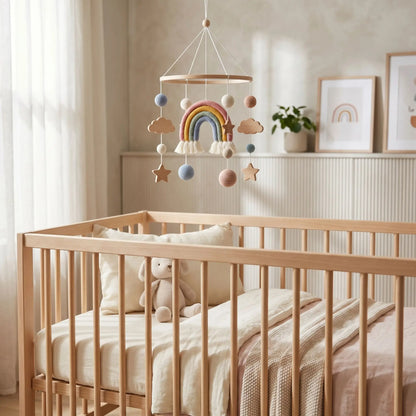 mobile-bébé-lit-à-barreaux-bois