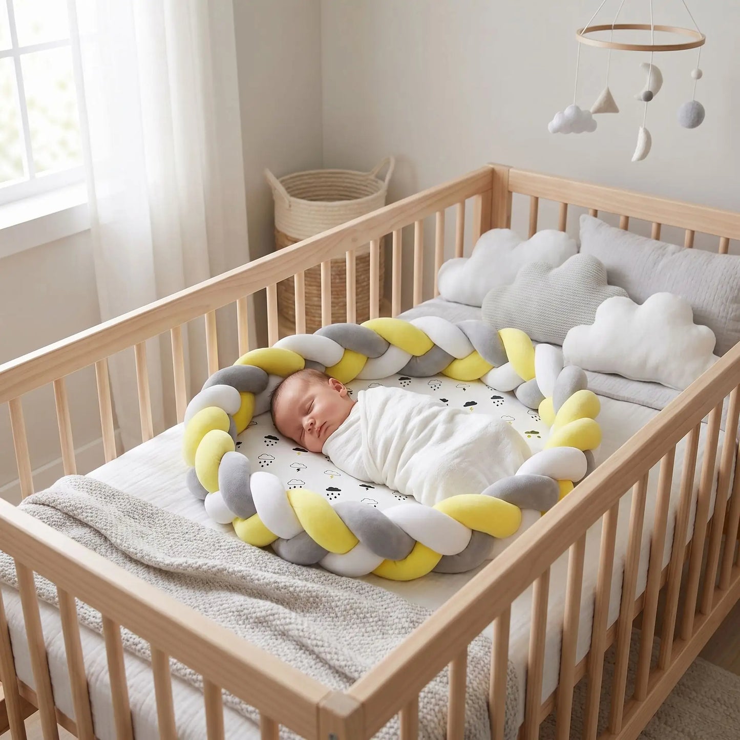 réducteur-de-lit-respirant-bébé-sommeil-lit-à-barreaux