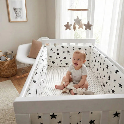tour-de-lit-bébé-respirant-chambre-joie-jouets-protection