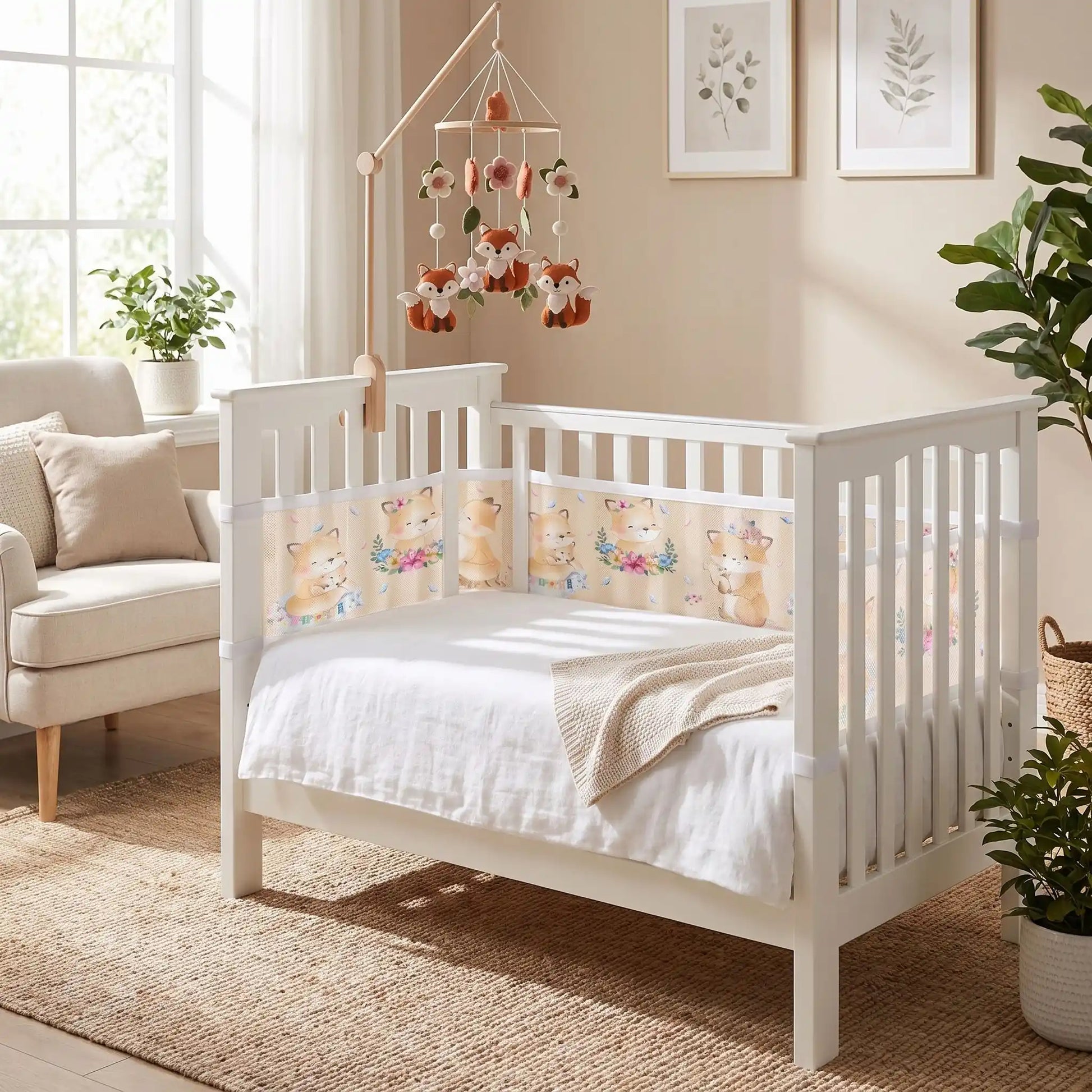 tour-de-lit-bébé-respirant-lit-à-barreaux