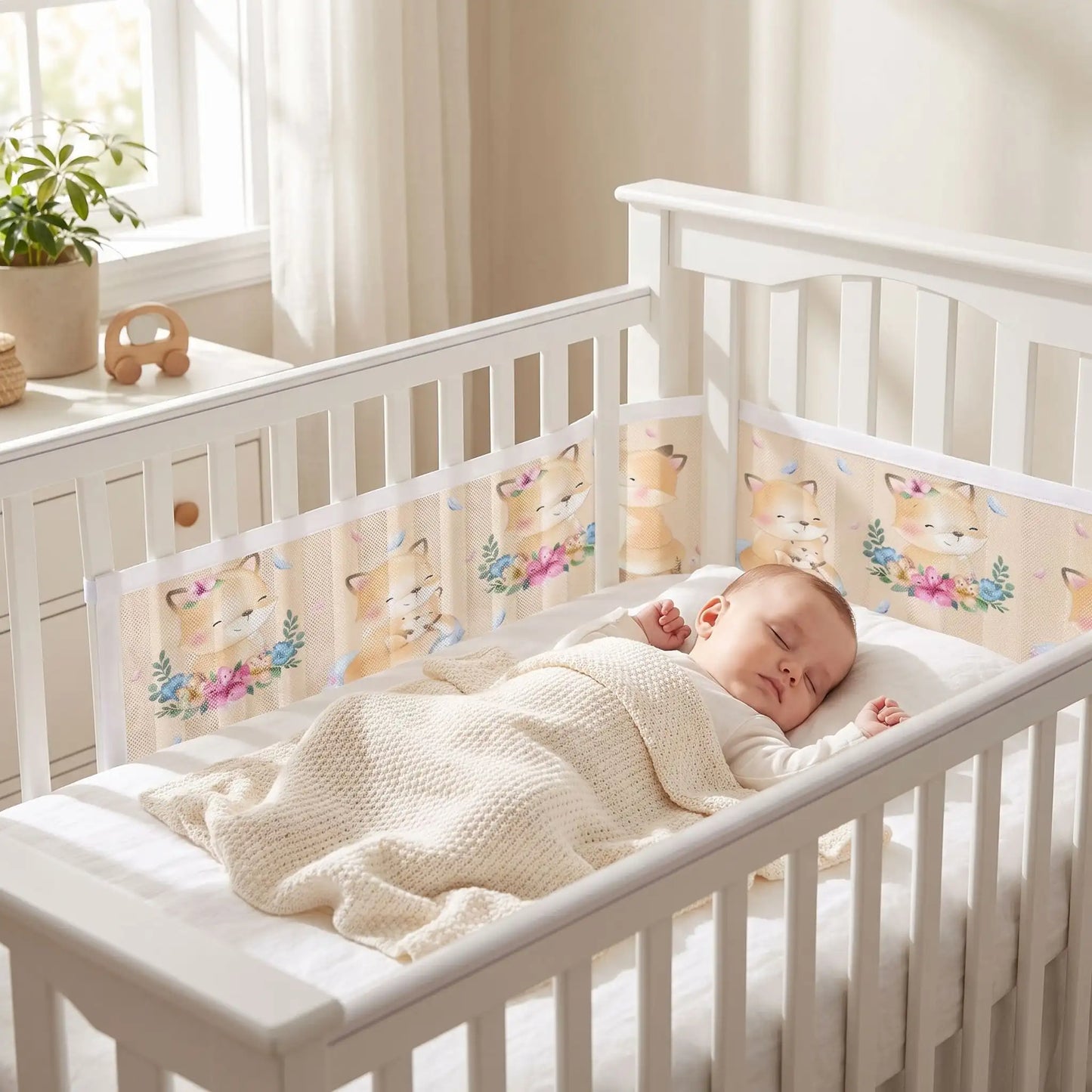 tour-de-lit-bébé-respirant-maille-sommeil-protection-chocs
