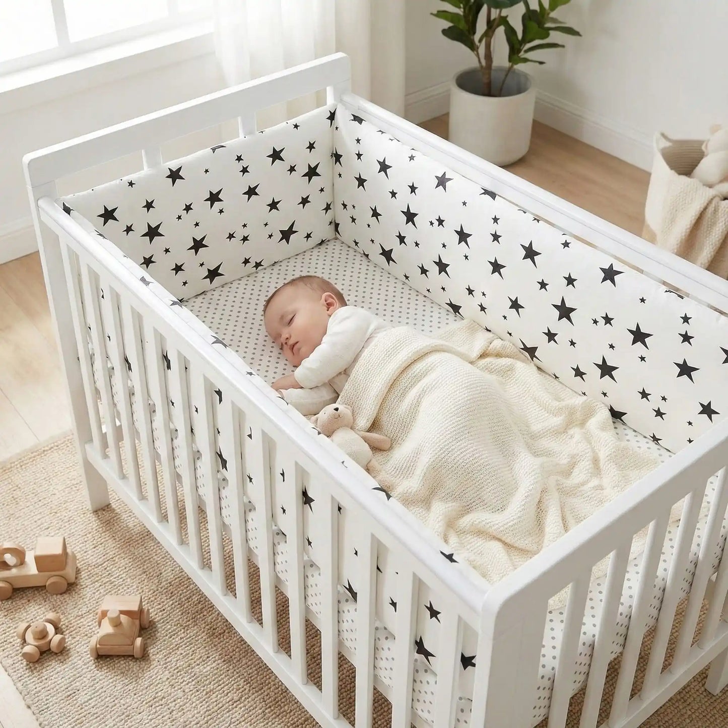 tour-de-lit-bébé-respirant-repos-sécurité-protection-matériaux-sécuritaires