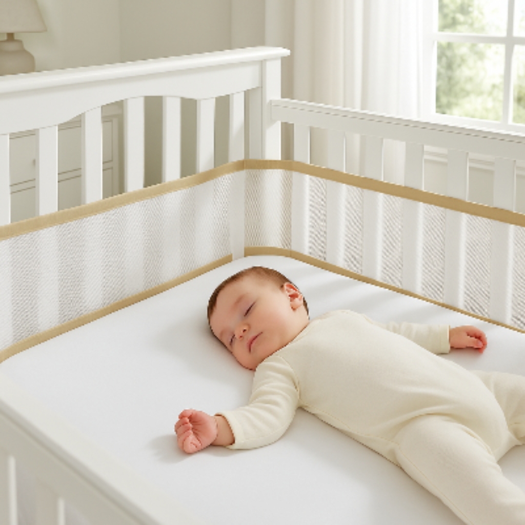 tour-de-lit-bébé-respirant-sommeil-sécuritaire-protection