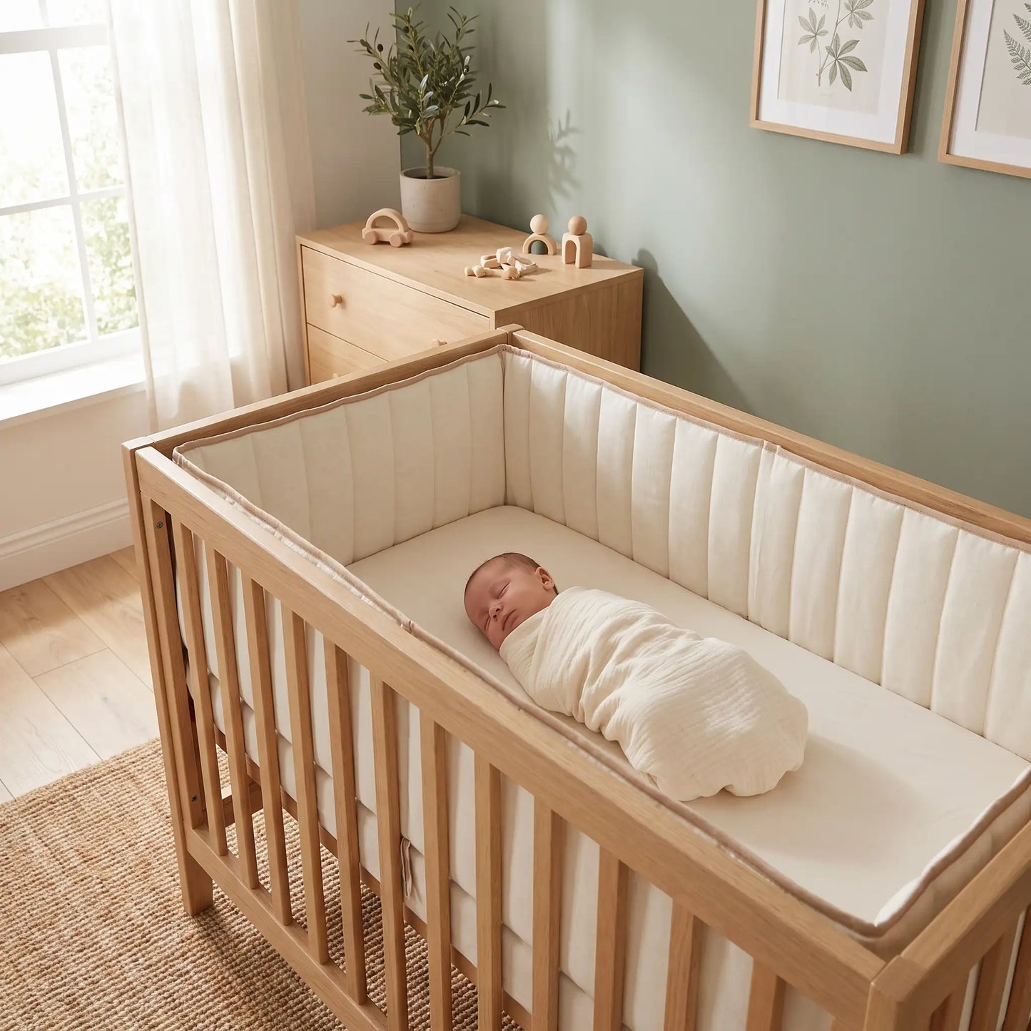 tour de lit pare chocs bébé sommeil lit à barreaux