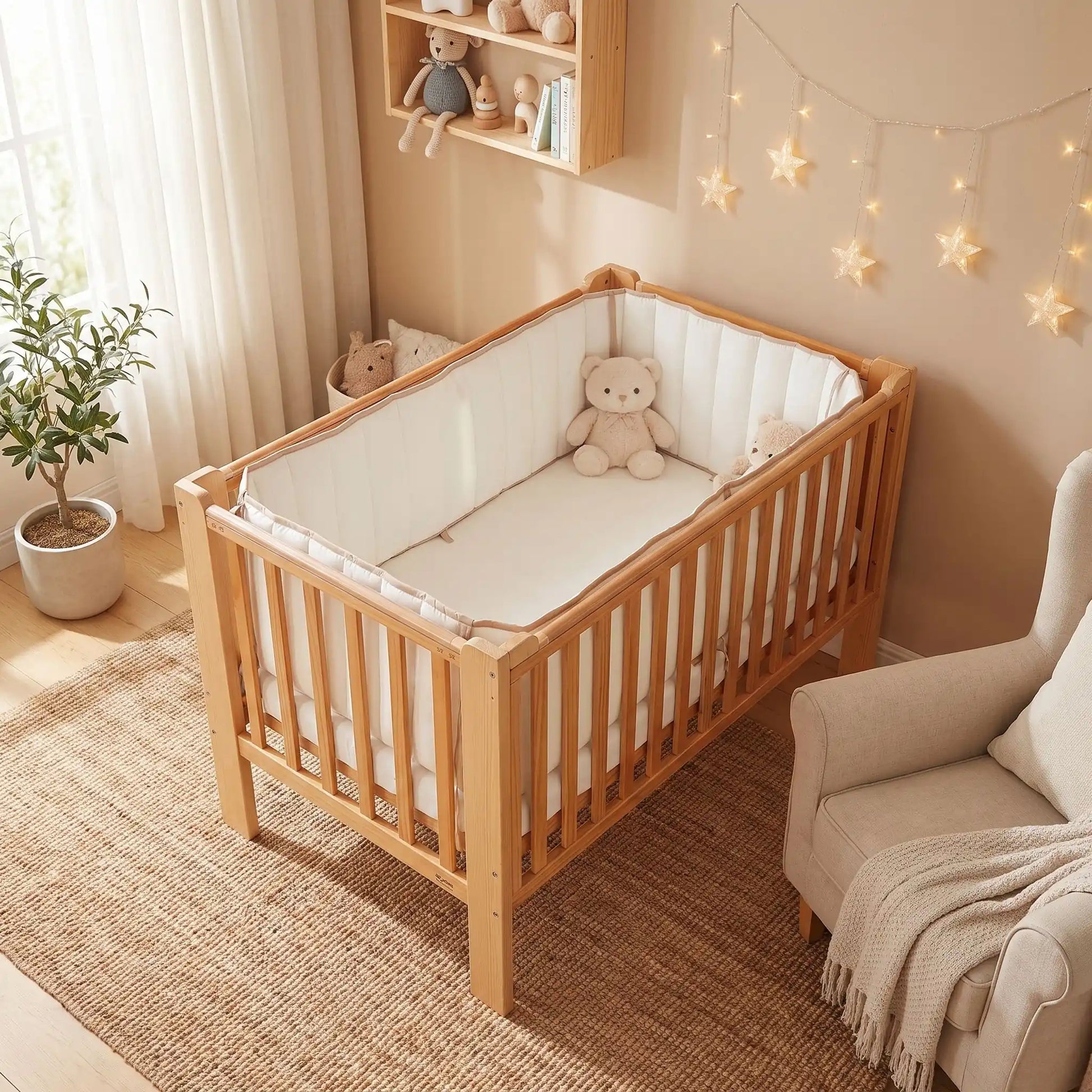 tour de lit pare chocs blanc lit barreaux chambre enfant