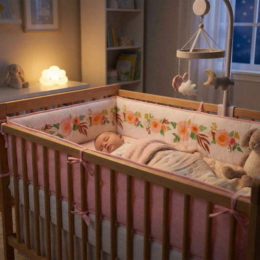 tour-de-lit-pour-bébé-matériaux-sécuritaires-pare-chocs-nocturne