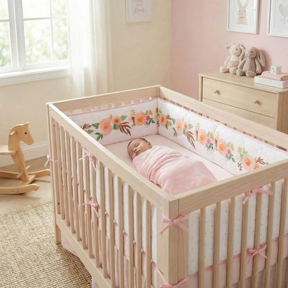 tour-de-lit-pour-bébé-sommeil-serein-chambre-fille-rose